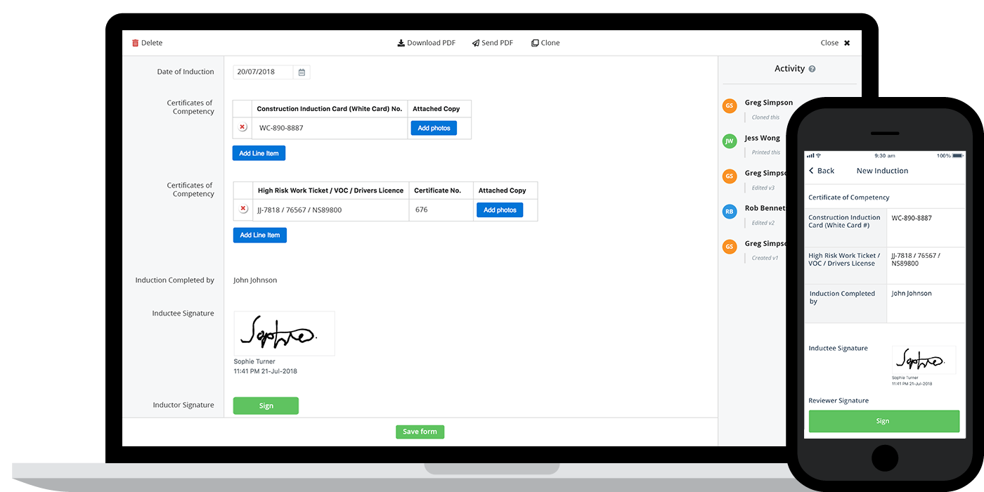 Induction-templates Subcontractor pre qualification software