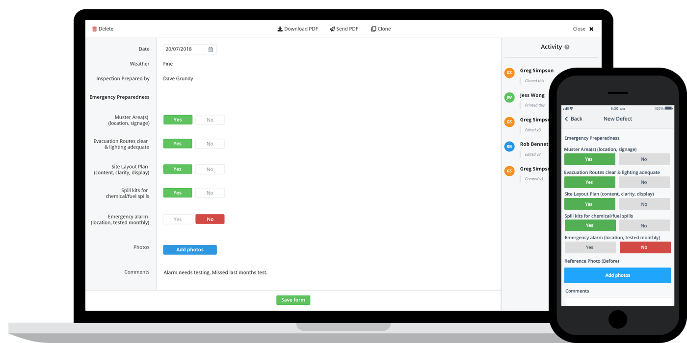Safety-checklists-templates Safety checklist app