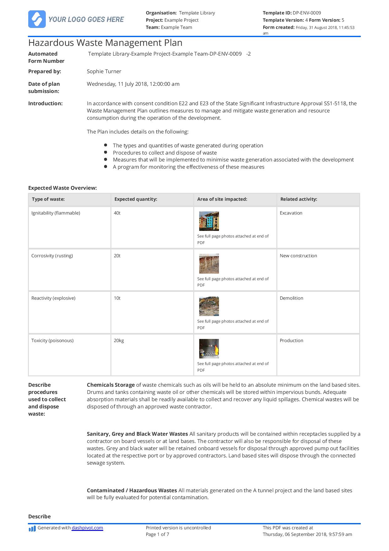 Hazardous waste managament