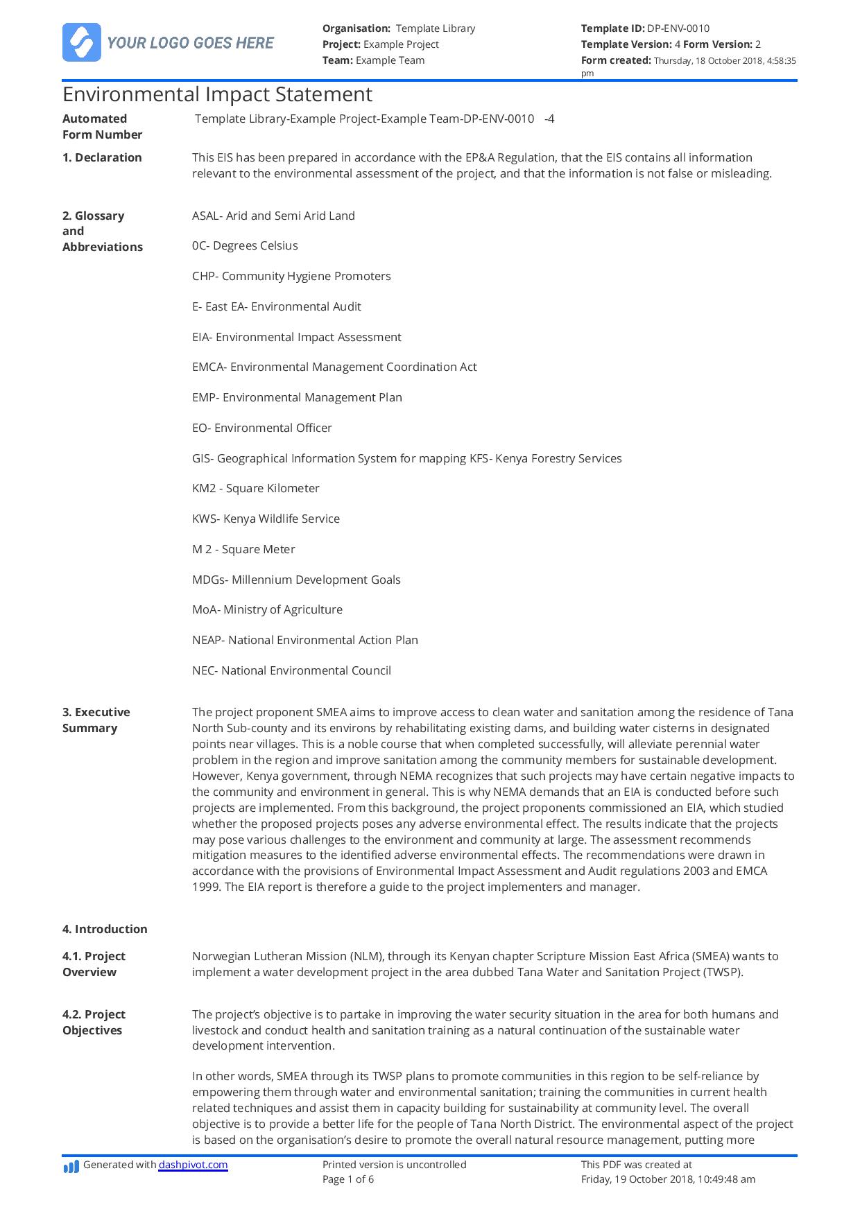 Environmental Impact Statement