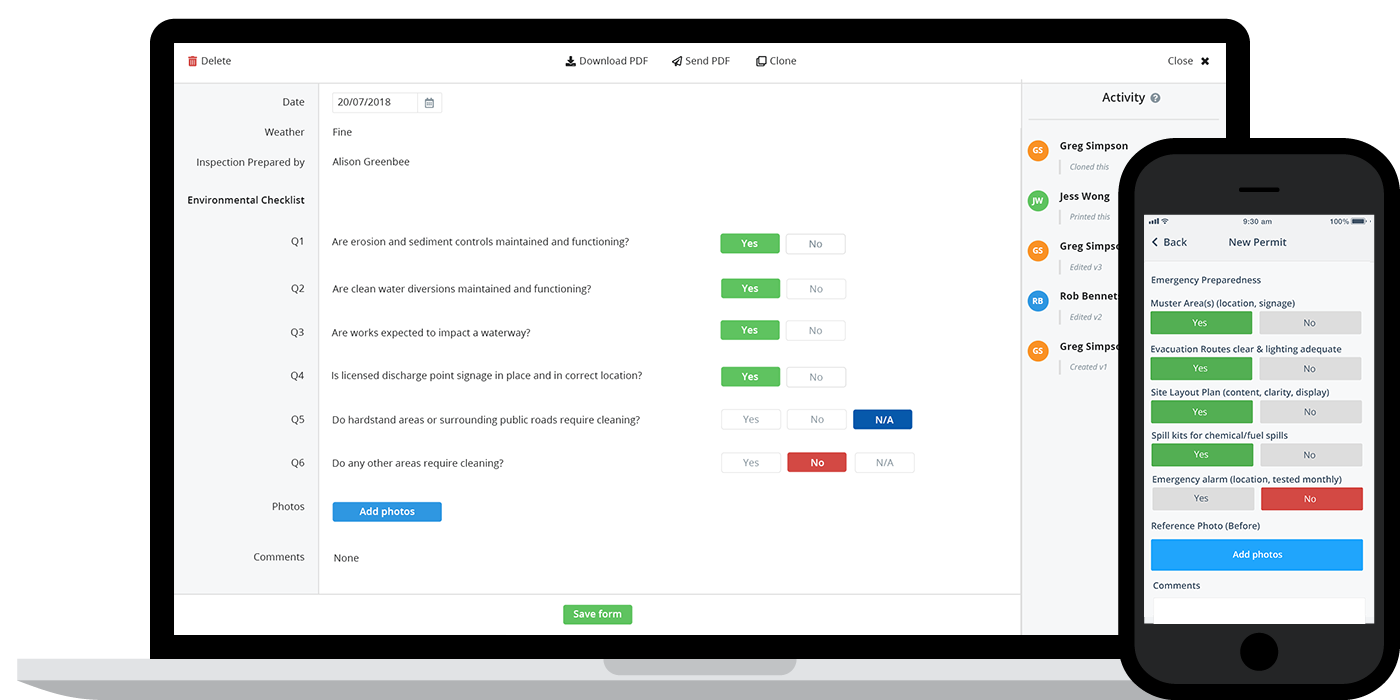Survey-checklists-and-reports-2 Survey checklist and report software