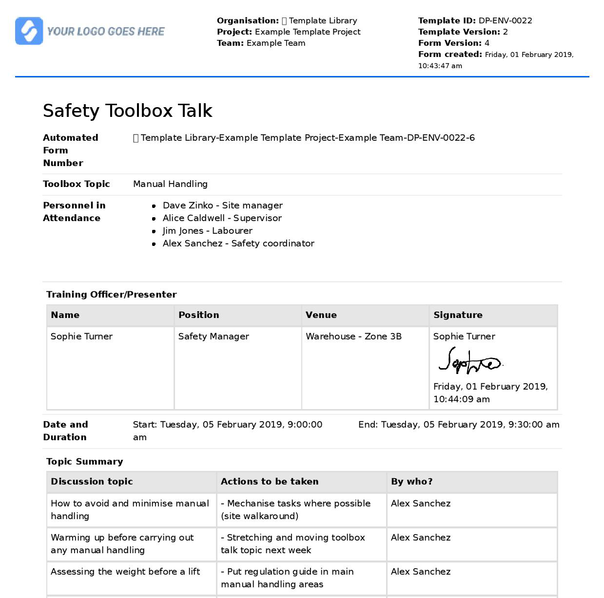 Safety-meeting-form Safety meeting form