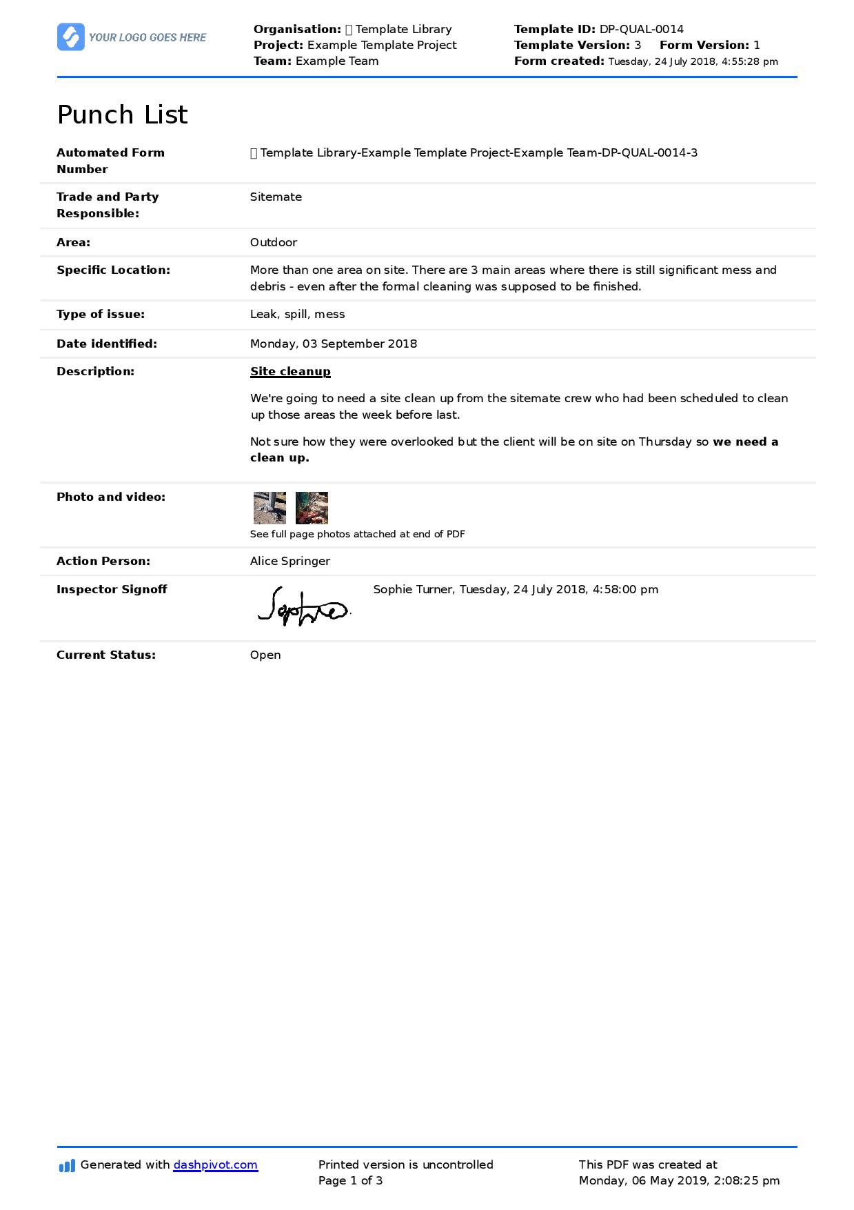 Fillable forms on mobile devices
