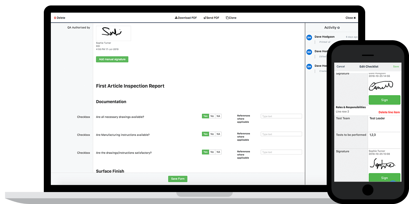 First article inspection software First article inspection software