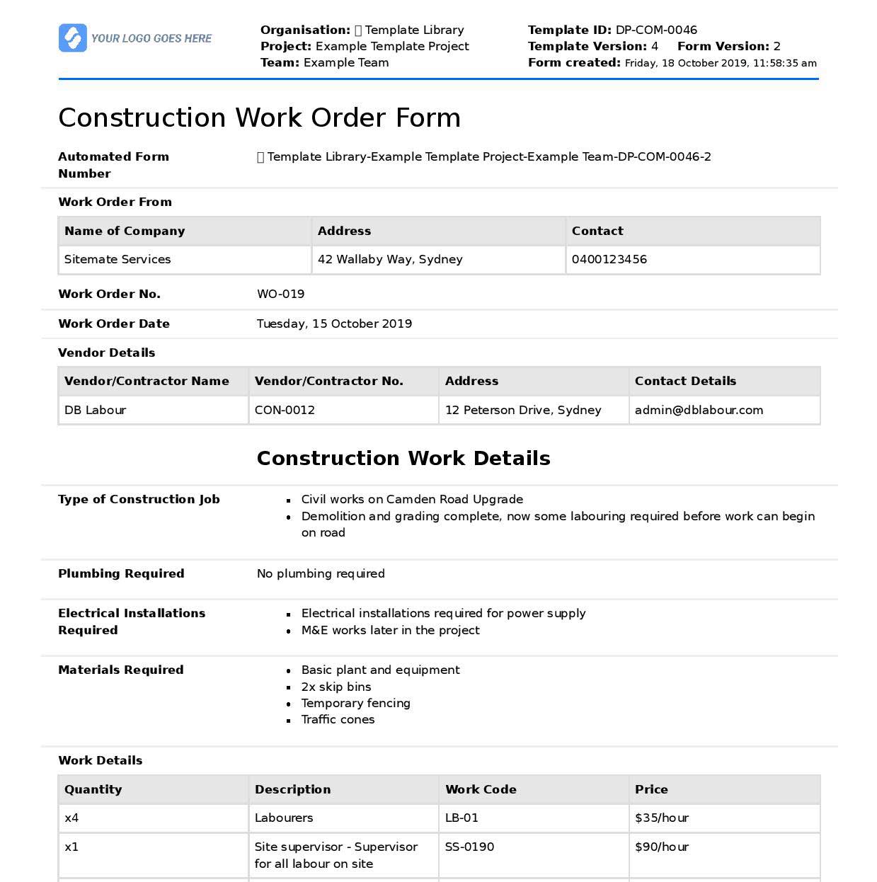 Work order software export Work order software export